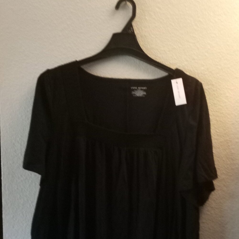 Lane Bryant soft cotton blend square neck top